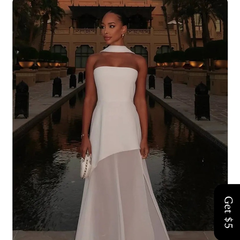 Lea Chiffon Asymmetrical Maxi Dress